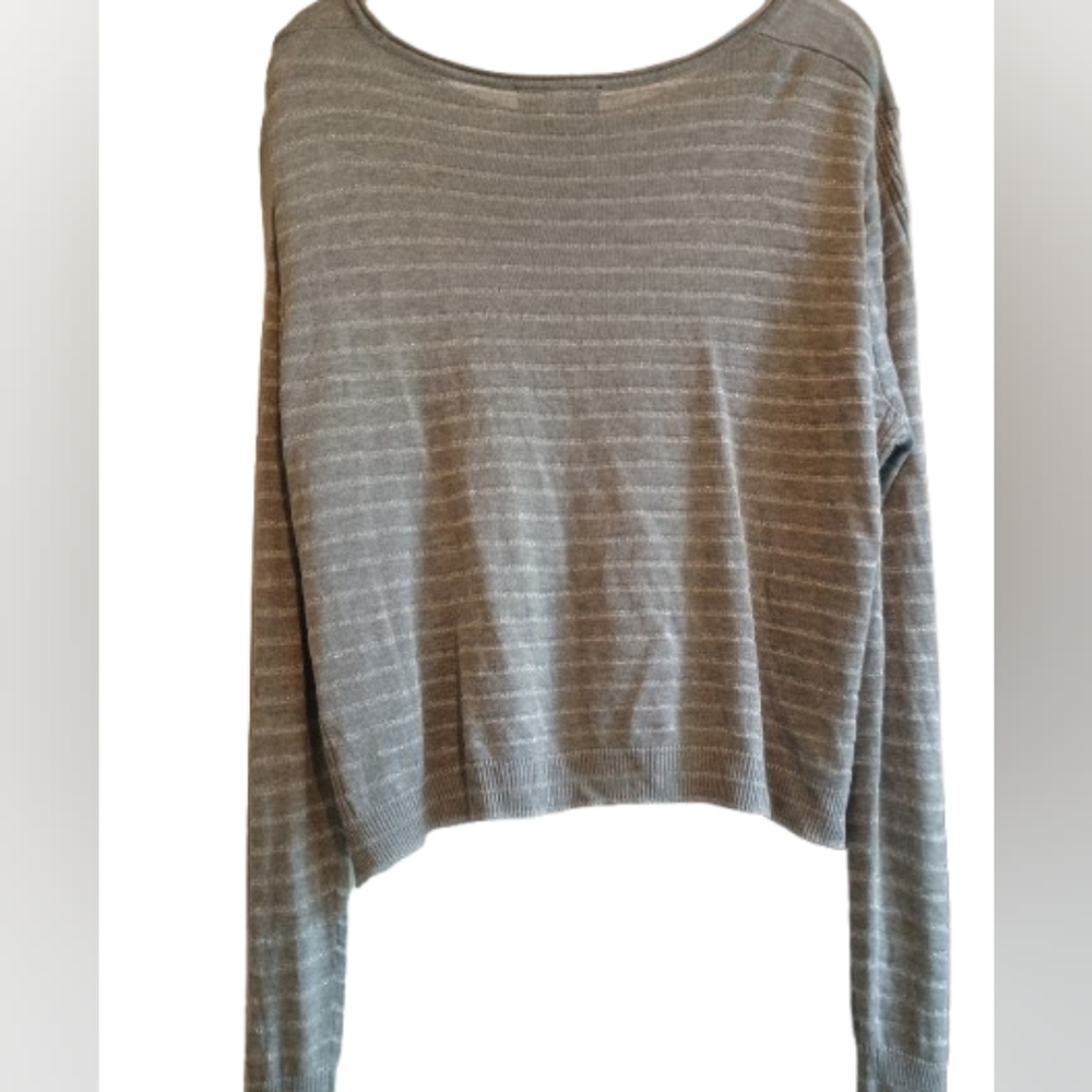 Lane Bryant‎ Women's 2XL Gray White Striped Knit Sweater Plus Size 18/20... - Picture 2 of 13